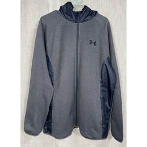 Under Armour G87 Fleece Gray Storm Jacket Full Zip Hoodie Men's XLarge XL